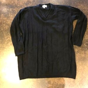 Malo Black Cashmere V-neck ITALY